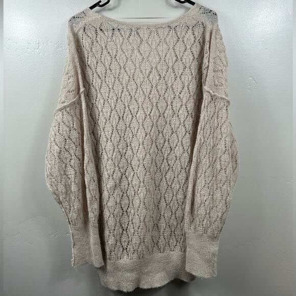 Free People Say Hello Sweater Taupe Brown Size Medium - Picture 4 of 7